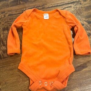 Earth Elements Orange 0-3 Months Long Sleeve Onesie